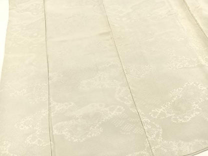 平和屋着物●上質な色無地　辻が花地紋　絹鼠色　正絹　逸品　BAAX9051yc