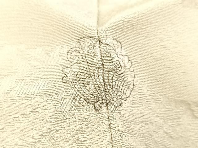 平和屋着物●上質な色無地　辻が花地紋　絹鼠色　正絹　逸品　BAAX9051yc