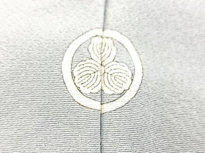 平和屋着物■上質な色無地　灰青色　正絹　逸品　BAAX9053yc