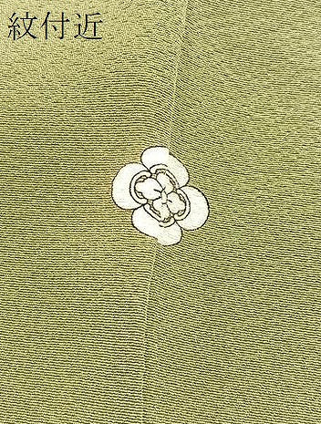 平和屋着物●上質な色無地　山葵色　正絹　逸品　BAAX9054yc