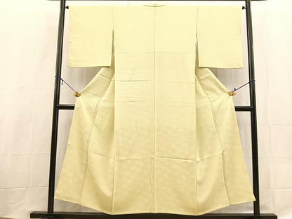 平和屋着物■上質な色無地　紗綾形地紋　蒸栗色　正絹　逸品　BAAX9057yc