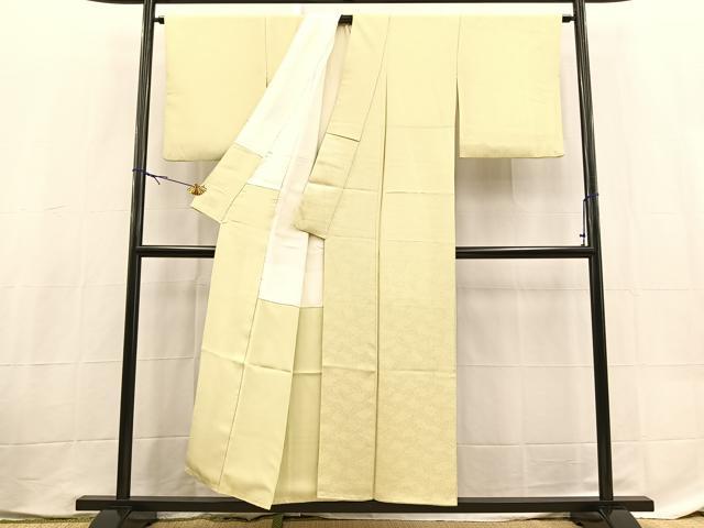 平和屋着物■上質な色無地　紗綾形地紋　蒸栗色　正絹　逸品　BAAX9057yc