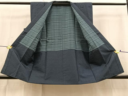 平和屋着物■男性　本場大島紬　袖無し羽織セット　100亀甲　総詰め　正絹　逸品　未使用　BAAX9061yc