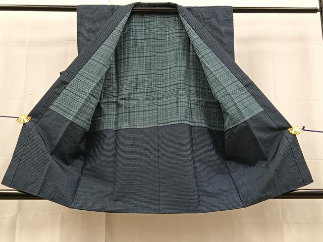 平和屋着物■男性　本場大島紬　袖無し羽織セット　100亀甲　総詰め　正絹　逸品　未使用　BAAX9061yc