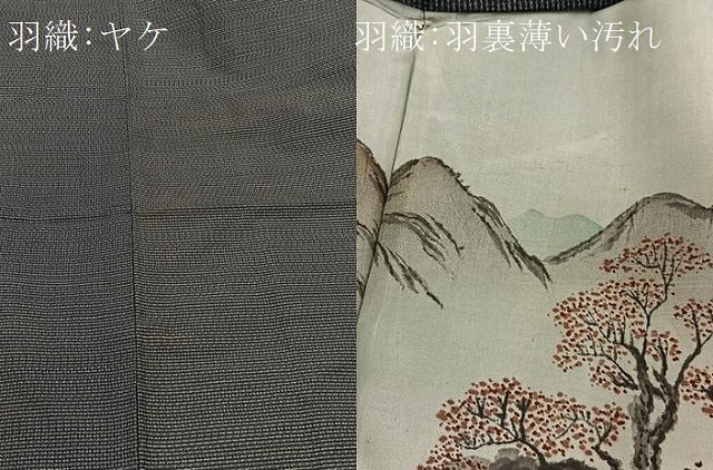 平和屋着物■男性　本場大島紬　アンサンブル　横段文　長羽織　正絹　逸品　BAAX9063yc
