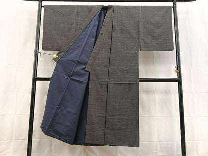 平和屋着物●男性　本場大島紬　アンサンブル　割込み絣　長羽織　正絹　逸品　BAAX9067yc