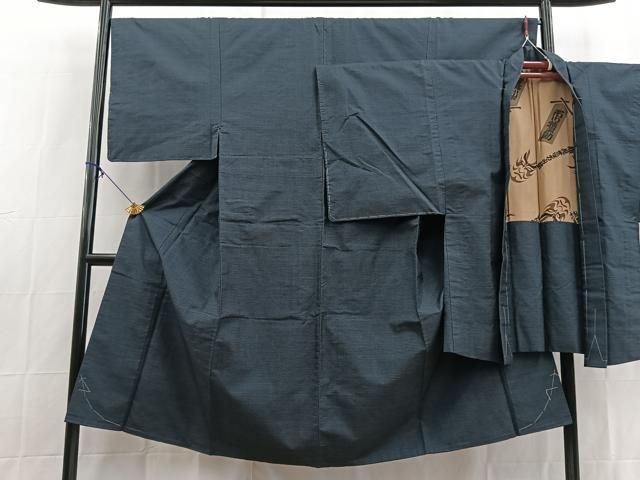 平和屋着物□男性 本場大島紬 アンサンブル 100亀甲 総詰め 正絹 逸品