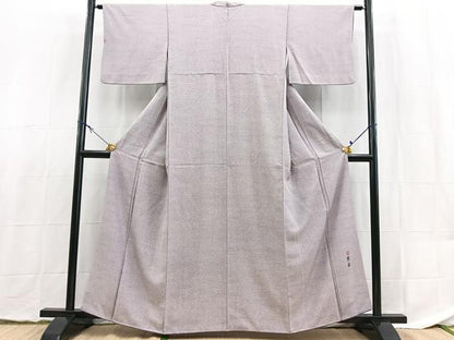 平和屋着物■上質な小紋　作家物　霞文　正絹　逸品　BAAX9075yc