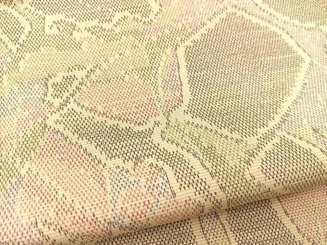 平和屋着物■上質な紬　抽象文　正絹　逸品　BAAX9077yc