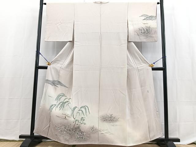 平和屋着物■訪問着　友禅　作家物　人物風景文　暈し染め　正絹　逸品　BAAX9078yc