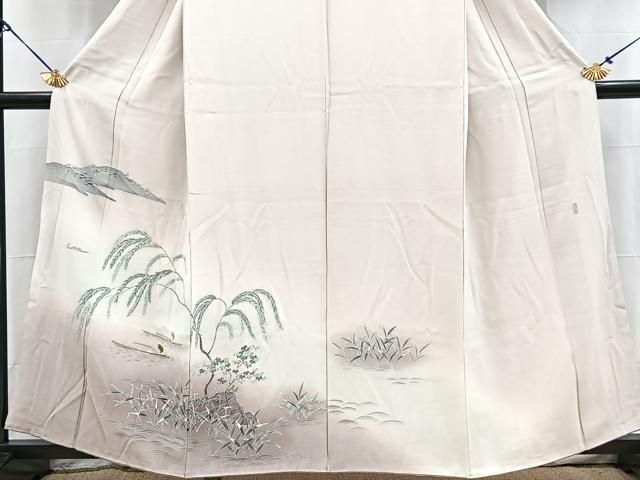 平和屋着物■訪問着　友禅　作家物　人物風景文　暈し染め　正絹　逸品　BAAX9078yc