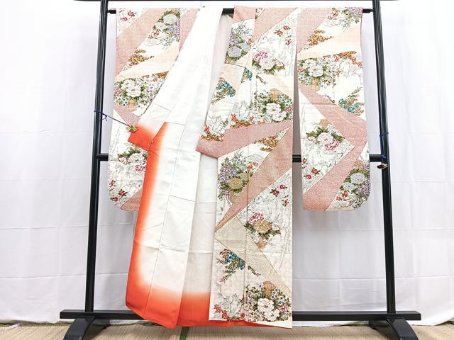 平和屋着物■豪華振袖　駒刺繍　飾花文　金彩　鈴乃屋扱い　正絹　逸品　BAAX9079yc