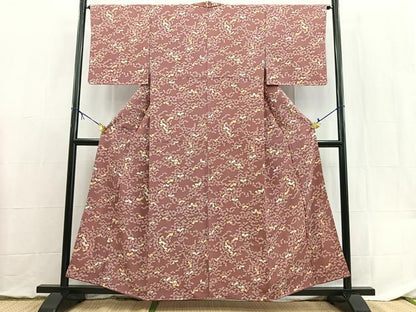 平和屋着物■上質な小紋　抽象文　正絹　逸品　未使用　BAAX9083yc