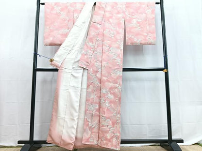 平和屋着物■上質な小紋　裏菊文　暈し染め　正絹　逸品　BAAX9097yc