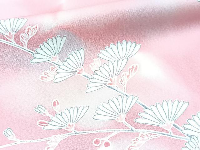 平和屋着物■上質な小紋　裏菊文　暈し染め　正絹　逸品　BAAX9097yc