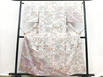 平和屋着物■訪問着　御所解花文　暈し染め　正絹　逸品　BAAX9101yc
