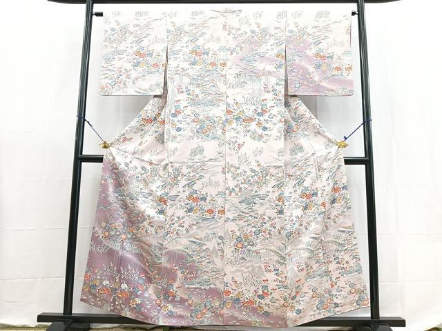 平和屋着物■訪問着　御所解花文　暈し染め　正絹　逸品　BAAX9101yc
