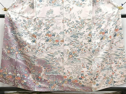 平和屋着物■訪問着　御所解花文　暈し染め　正絹　逸品　BAAX9101yc