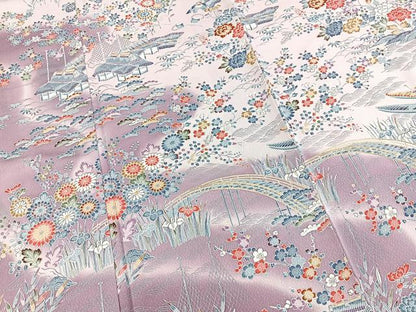 平和屋着物■訪問着　御所解花文　暈し染め　正絹　逸品　BAAX9101yc