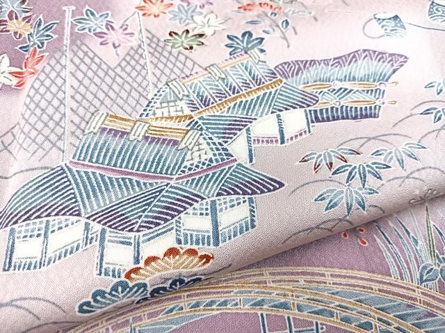 平和屋着物■訪問着　御所解花文　暈し染め　正絹　逸品　BAAX9101yc