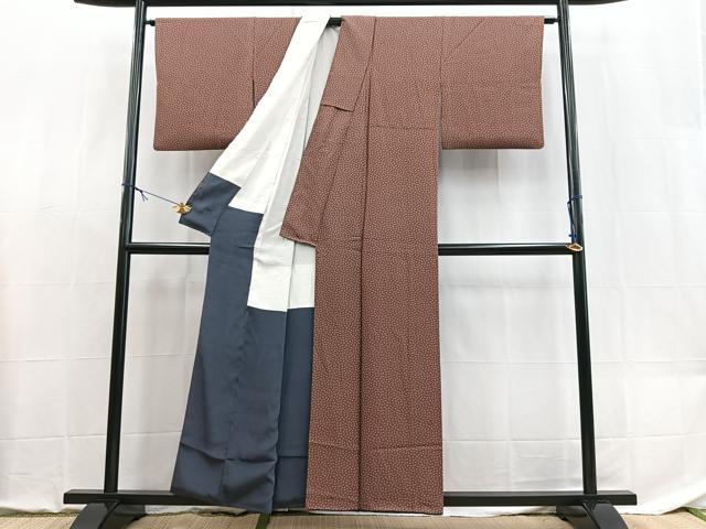 平和屋着物■上質な小紋　小花尽くし　正絹　逸品　BAAX9102yc