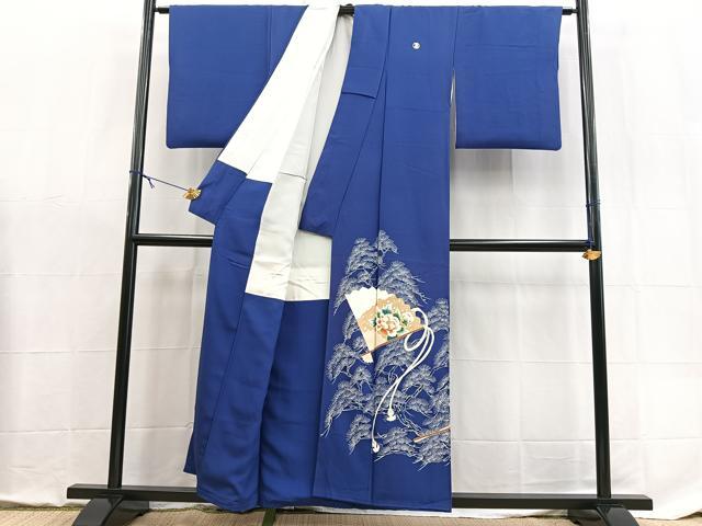 平和屋着物■豪華色留袖　扇面花文　正絹　逸品　BAAX9104yc