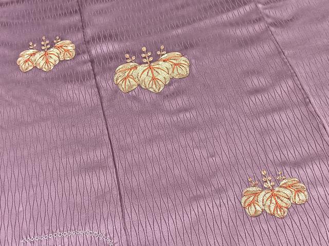 平和屋着物■訪問着　総駒刺繍　絞り　五三桐　正絹　逸品　BAAX9113yc