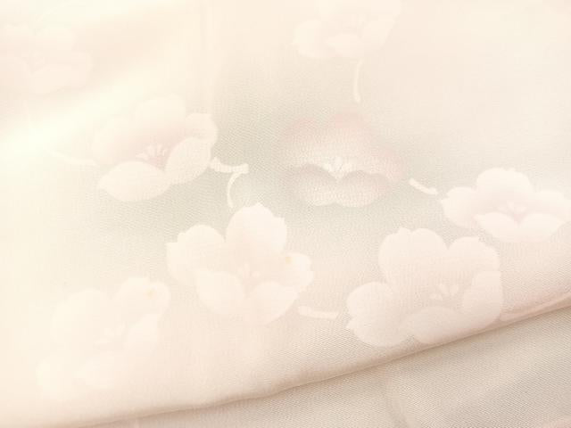 平和屋着物■長襦袢　無双仕立て　枝花地紋　暈し染め　正絹　逸品　BAAX9121yc