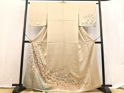 平和屋着物■訪問着　流水花文　暈し染め　金彩　正絹　逸品　BAAX9123yc