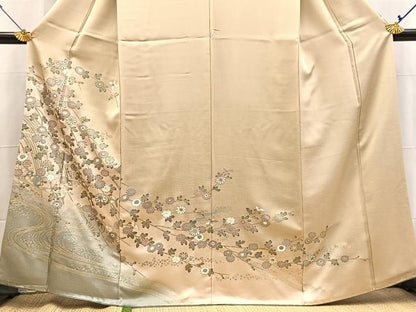平和屋着物■訪問着　流水花文　暈し染め　金彩　正絹　逸品　BAAX9123yc