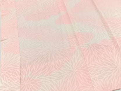 平和屋着物■長襦袢　無双仕立て　雲重ね菊地紋　暈し染め　正絹　逸品　BAAX9125yc