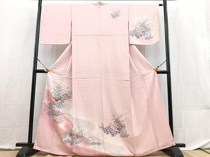 平和屋着物■訪問着　秋草文　暈し染め　金彩　正絹　逸品　BAAX9129yc