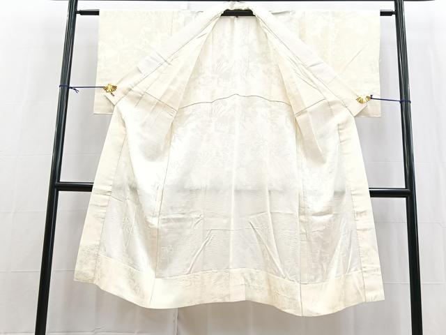 平和屋着物■長襦袢　無双仕立て　草花地紋　三越扱い　正絹　逸品　BAAX9131yc