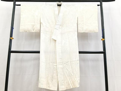 平和屋着物■長襦袢　無双仕立て　草花地紋　三越扱い　正絹　逸品　BAAX9131yc