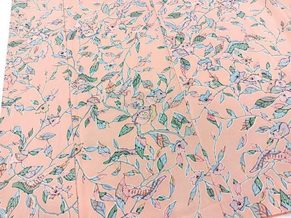 平和屋着物■上質な小紋　舞蝶椿文　正絹　逸品　BAAX9132yc