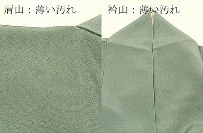 平和屋着物■上質な色無地　千草色　正絹　逸品　BAAX9133yc