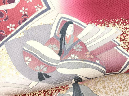 平和屋着物■豪華振袖　十二単　暈し染め　金彩　正絹　逸品　BAAX9135yc