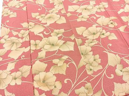 平和屋着物■上質な小紋　花唐草文　正絹　逸品　BAAX9138yc