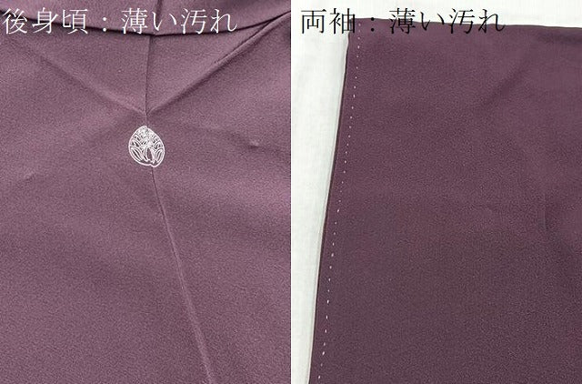 平和屋着物■上質な色無地　葡萄色　正絹　逸品　未使用　BAAX9139yc