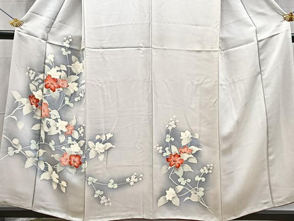 平和屋着物■訪問着　草花文　暈し染め　正絹　逸品　BAAX9145yc