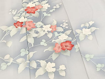 平和屋着物■訪問着　草花文　暈し染め　正絹　逸品　BAAX9145yc