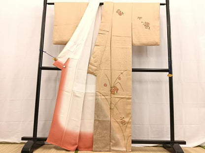 平和屋着物■訪問着　駒刺繍　花丸文　金銀彩　鈴乃屋扱い　正絹　逸品　BAAX9148yc