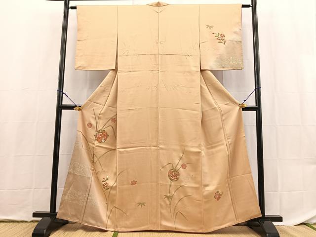 平和屋着物■訪問着　駒刺繍　花丸文　金銀彩　鈴乃屋扱い　正絹　逸品　BAAX9148yc