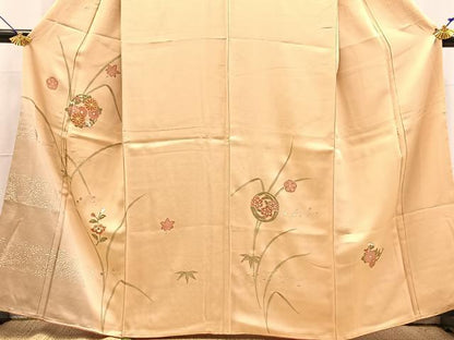 平和屋着物■訪問着　駒刺繍　花丸文　金銀彩　鈴乃屋扱い　正絹　逸品　BAAX9148yc