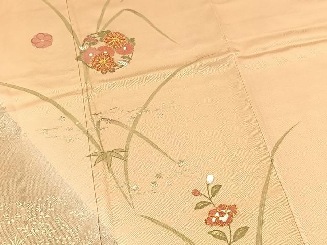平和屋着物■訪問着　駒刺繍　花丸文　金銀彩　鈴乃屋扱い　正絹　逸品　BAAX9148yc