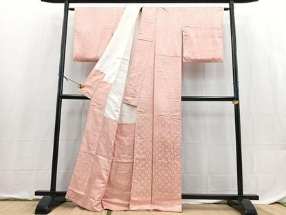 平和屋着物■上質な小紋　菊青海波地紋　暈し染め　正絹　逸品　BAAX9149yc