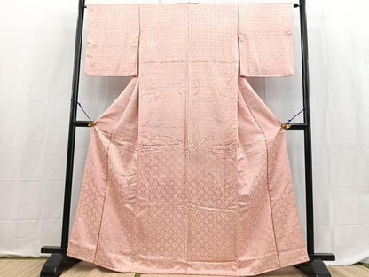 平和屋着物■上質な小紋　菊青海波地紋　暈し染め　正絹　逸品　BAAX9149yc