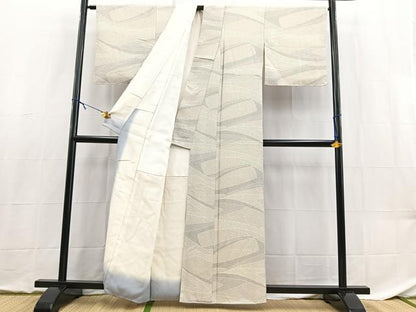 平和屋着物■上質な小紋　幾何学文様　正絹　逸品　BAAX9154yc