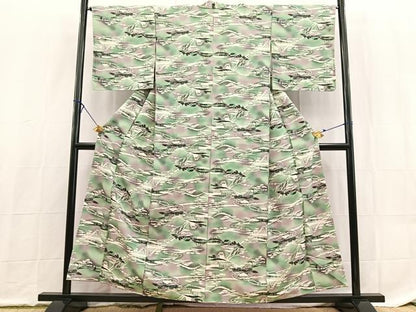 平和屋着物■上質な小紋　御所解松文　暈し染め　正絹　逸品　BAAX9157yc