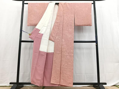 平和屋着物■上質な小紋　風景シルエット　正絹　逸品　BAAX9158yc